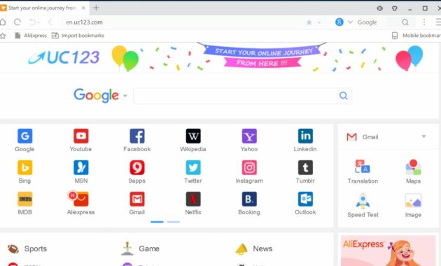 Buka UC Browser yang ada di perangkat Anda