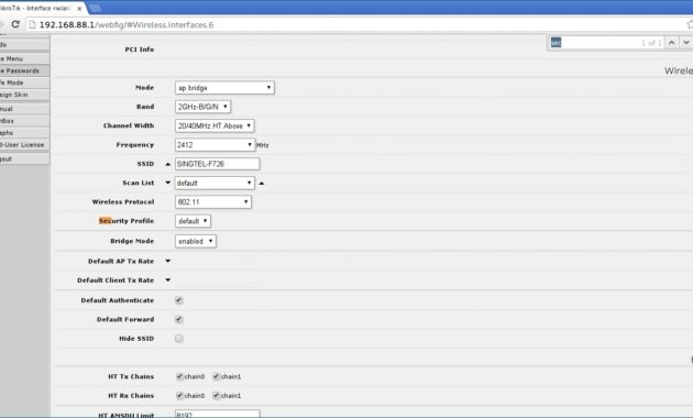 Kemudian, coba masuk ke menu Interface Setup Network WLAN Security