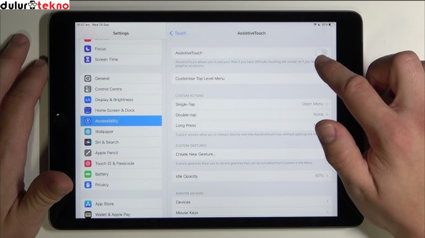 Cara Mengaktifkan Assistive Touch di iPad