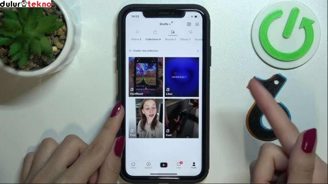 cara membuat koleksi video favorit di TikTok