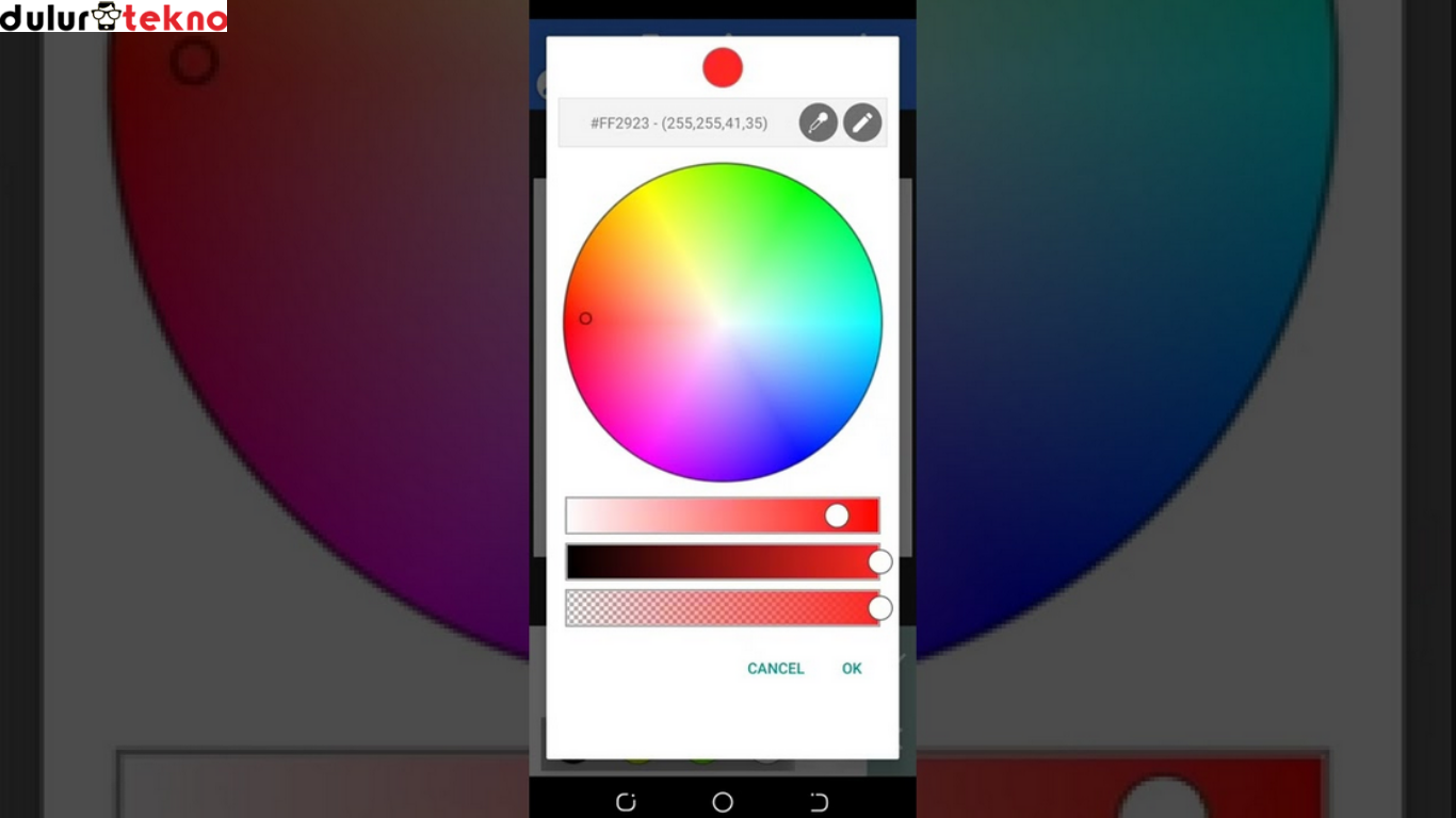 cara mengubah warna background di PixelLab