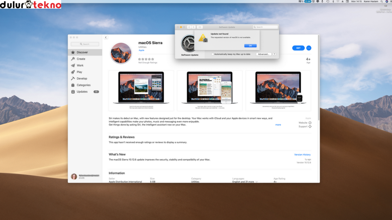 cara install macOS versi lama