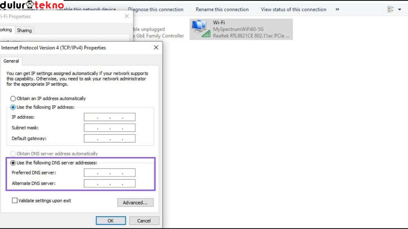 cara mengatasi DNS Server Not Responding