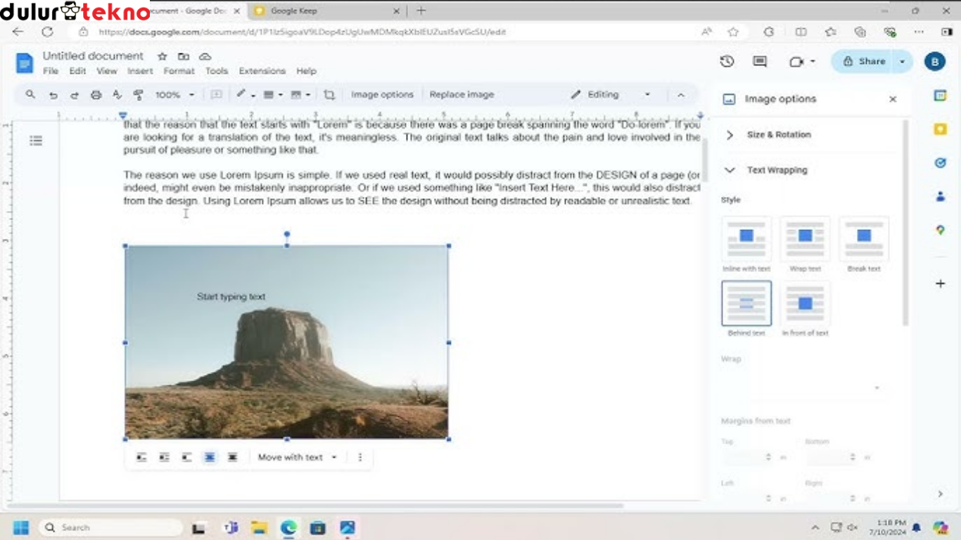 cara simpan gambar dari Google Docs